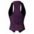 thumbnail image 4 of MixMatchy Women's Economy Dressy 3 Button Versatile Racerback Tuxedo Suit Vest Waistcoat, 4 of 5