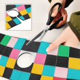 thumbnail image 6 of Yayeee Faucet Mat for Kitchen Sink 14.7" Diatomite Long Splash Guard Pad, Blue Checkered Pattern, 6 of 7