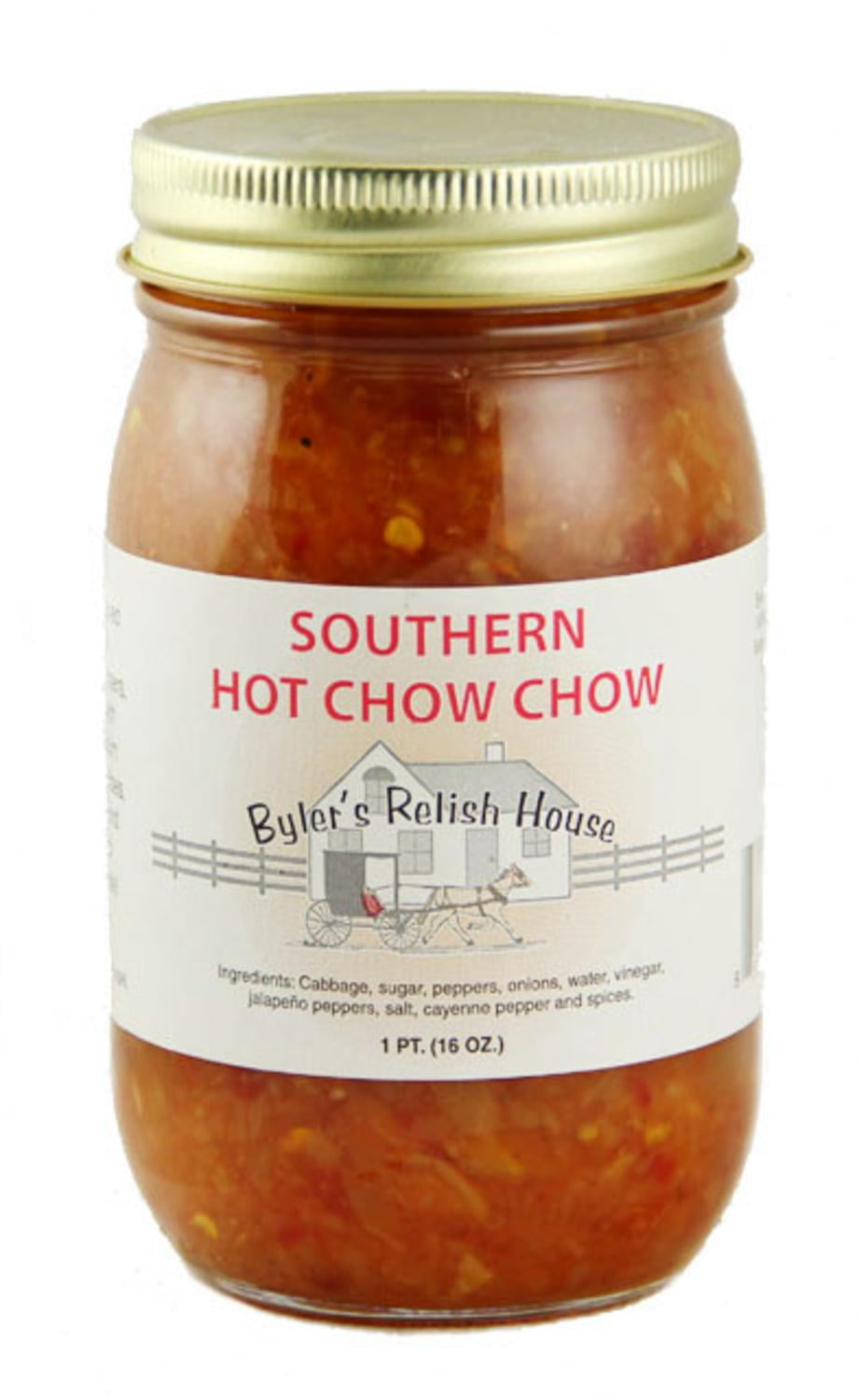 Byler's Relish House Homemade Amish Country Southern Hot Chow Chow 16 oz. by Byler's Relish House