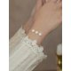 thumbnail image 2 of 1pc S925 Pure Silver Daisy Shaped Double Plated Two Tone Bracelet For Women, Simple & Fashionable, Suitable For Ins & European & American Style, A Birthday Gift For Girls, 2 of 4
