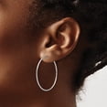 thumbnail image 3 of SS RH-plated Diamond-cut 1.25mm Endless Hoop Earrings, 3 of 4