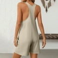 thumbnail image 5 of Women's Summer Casual Rompers Square Neck Sleeveless Loose Shorts Jumpsuits 2025 Beach Vacation Clothes, 5 of 8