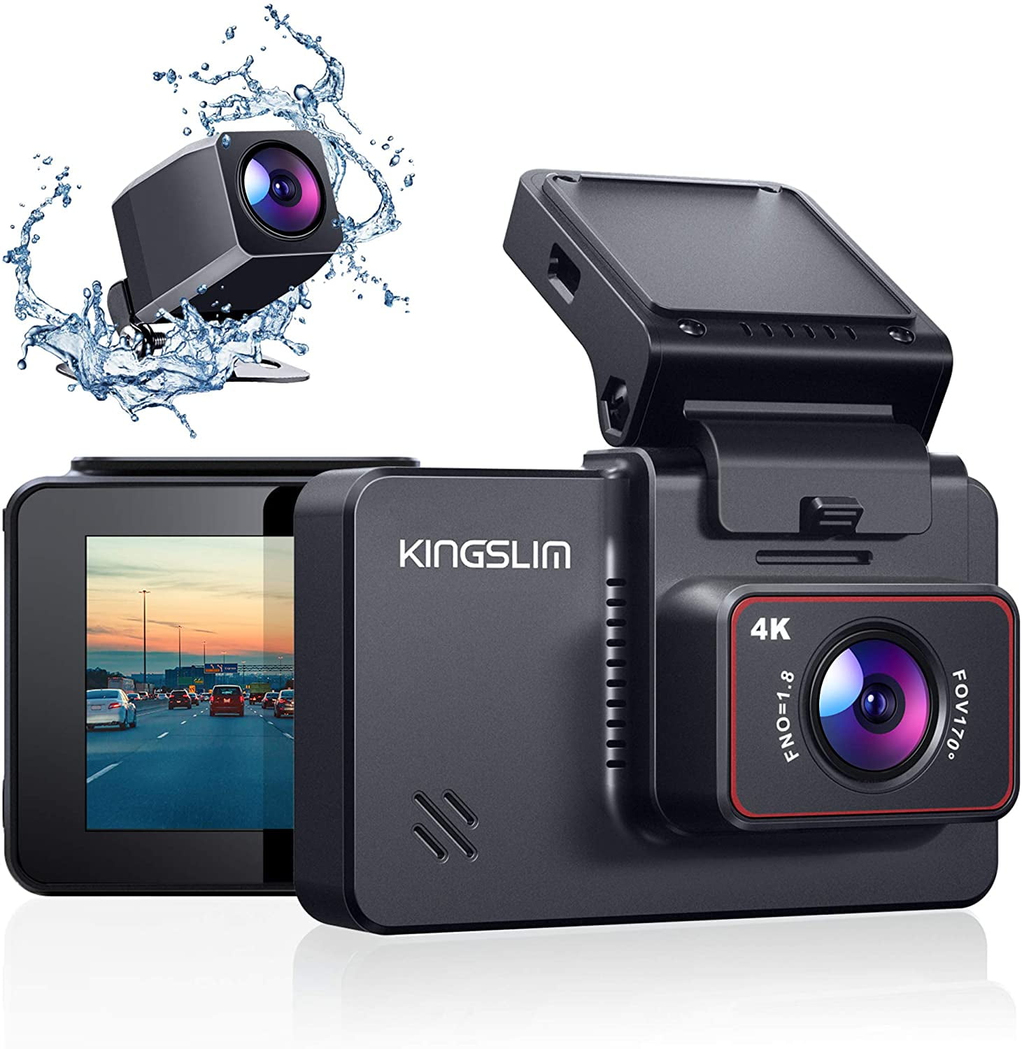 AZDOME GS63H 4K Ultra 2160P WiFi Dash Cam Car Camera DVRs with GPS Night Vision 