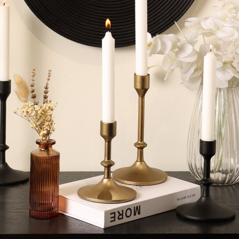 Better Homes & Gardens Gold Cast Iron Taper Candlestick photo 1