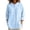 Light Blue, variant on SOOMLON Button up Shirts for Women Plus Size Crew Neck 3/4 Sleeve Cardigan Loose Solid Tunic Top Casual Work Blouse