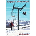 thumbnail image 2 of Art.com Copper Mountain, Colorado - Ski Lift Day Scene Stretched Canvas Print Wall Art by Lantern Press, 24" x 36", 2 of 4