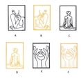 thumbnail image 2 of Inteprter Línea de decoración nórdica, adorno para colgar en la pared, contorno del cuerpo, dibujo de silueta, arte, adorno para el hogar, dormitorio, Decoración del hogar Negro Atrás Inteprter HA080027-03, 2 of 6