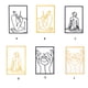 thumbnail image 4 of Matsuzay Decoración nórdica Línea femenina moderna Adorno de pared Dibujo Silueta Adorno para el hogar Sala de estar Decoración para el hogar Decoración del hogar Negro Atrás Matsuzay HA080027-03, 4 of 6