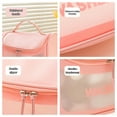 thumbnail image 4 of FAMTKT Translucent Water Proof Cosmetic Bag, Cosmetic Bag Set Frosted Translucent Pvc with Zipper Handle Portable Travel Bag, Hangable and Handy Cosmetic Bag, 4 of 8