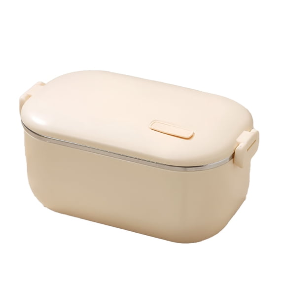 HIBIBUD Cordless Electric Lunch Box for Adults,Rechargeable Self-Heating Food Warmer with 1L SS Container,Battery-Powered Heated Lunch Box,Perfect for Travel/Car/Construction Site,5-Speed Smart Timer