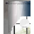 thumbnail image 2 of Gray Navy Blue Swag Valances for Windows, Small Curtains Drapes, Modern Gradient Geometric Kitchen Window Curtains Over Sink Rod Pocket Window Treatment Valance for Bedroom/Bathroom 56"x36", 2 of 5