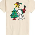 thumbnail image 3 of Peanuts - Snoopy Woodstock Christmas Tree - Men's Short Sleeve Graphic T-Shirt, 3 of 6