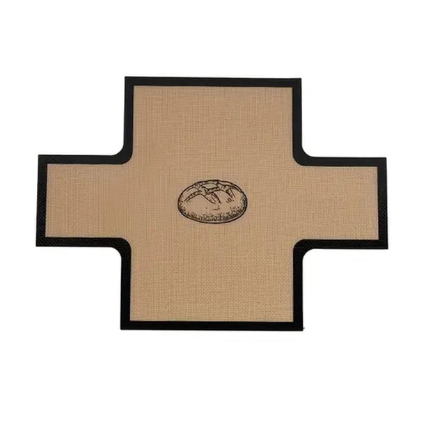 Tapete de silicona para hornear, fácil de limpiar, para hornear tostadas y hacer galletas. Negro