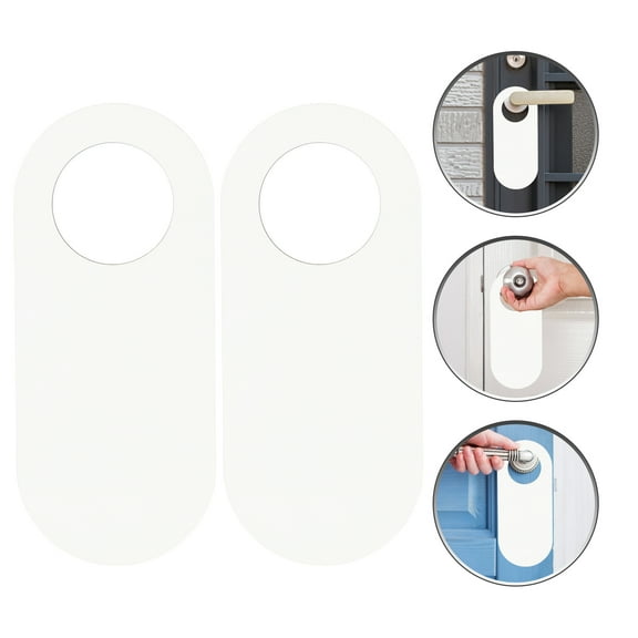 GOOHOCHY 2pcs Blank Wood Door Hangers Wooden Shapes Craft Supplies