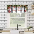 thumbnail image 3 of Merry Christmas Valance Curtain for Kitchen Windows Snowman Xmas Tree Romantic Snowflake Bathroom Window Curtain Valance Rod Pocket for Bedroom Living Room, 54" X 18"-1 Panel, 3 of 6