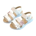 thumbnail image 3 of FSYBOA Girls Summer Sandals, Casual Non-Slip Open Toe Outdoors Kids Shoes White Size 1(Big Kids), 3 of 6