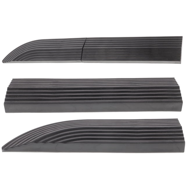 AURARMLET 4Pcs Portable Rubber Threshold Ramp Mat with Water Resistant Surface for Indoor Steps