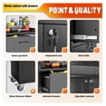 thumbnail image 4 of Metal Storage Cabinet with Wheels, Mobile Metal Garage Cabinet with 1 Drawer and 2 Locking Doors,35.4" H Black Rolling Tool Storage Chest for Offices Garage Storeroom and Basement, 4 of 4