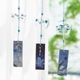 thumbnail image 4 of Japanese Wind Bell Japan Wind Chimes Handmade Glass Furin Home Decors Spa Kitchen Office Decor Sakura Cherry Blossom Pattern, 4 of 12