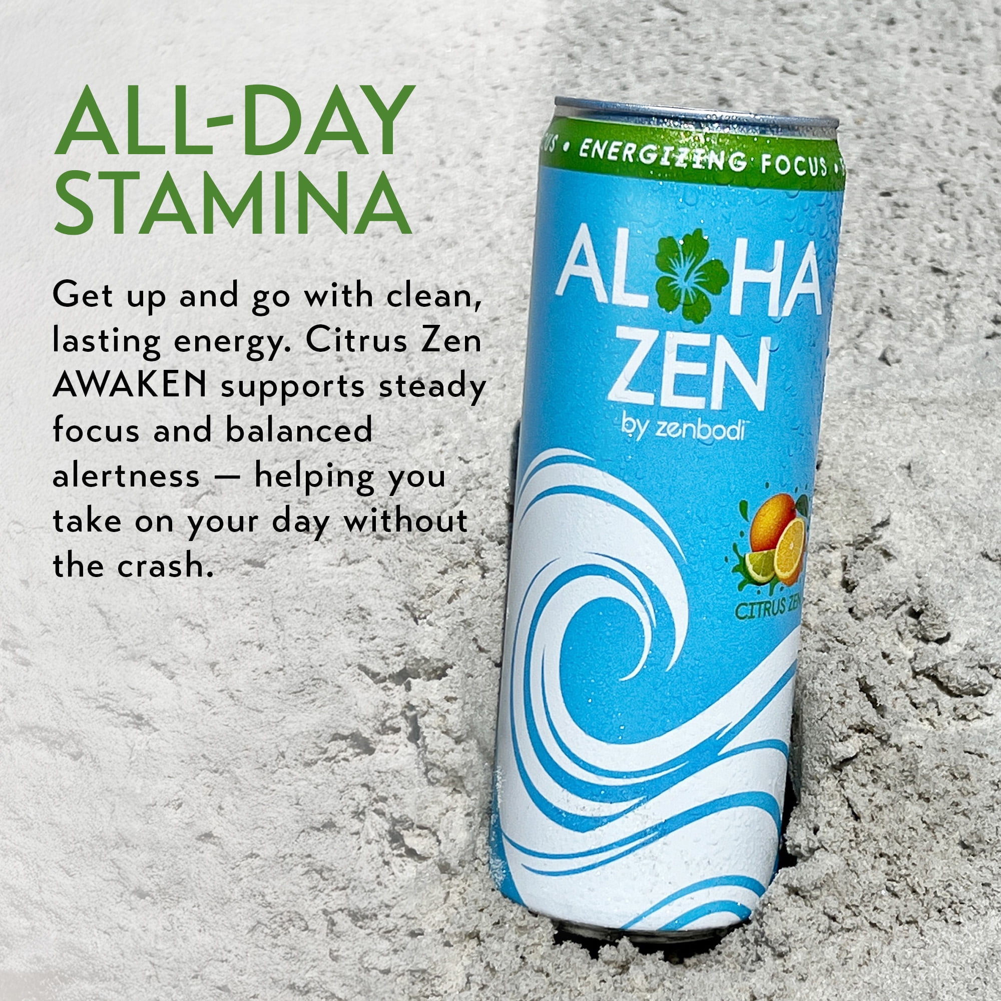 Zenbodi Aloha Zen Citrus Zen - AWAKEN Functional Beverage - 12 oz
