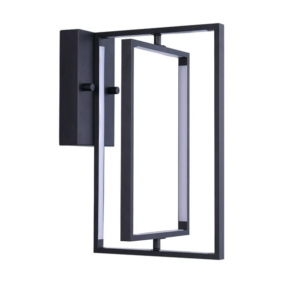 Modena 10" Integrated LED Modern Rectangular Wall Sconce, 25W, Black