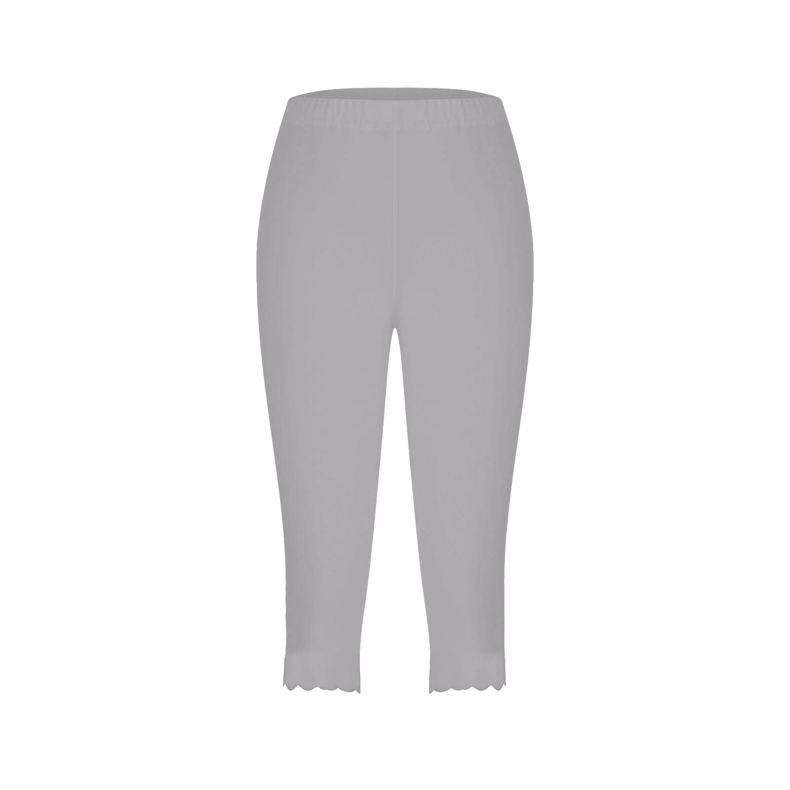 QATAINLAV Capri for Women Tummy Control, Womens Workout Leggings 2024 Elastic High Waisted Cropped Pants Casual Solid Color Yoga Capris Leggings Licras Para Mujer Gray XL