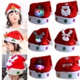thumbnail image 2 of Gorros de Navidad con luz LED, gorros de muñeco de nieve, alce, Papá Noel, para adultos y niños, decoración de fiesta de Año Nuevo, regalos de navidad 2022, 2 of 4