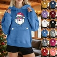 thumbnail image 4 of Women's Snowflake Sweatshirts Thicken Christmas Hooded Fleece Pullover Merry Christmas Sweatshirt Oversized Outfits Drawstring Pocket Clothing Y2K Tops, 4 of 4