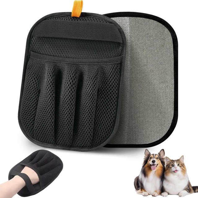 Gant de Déperdition pour Animaux Nouvellement Amélioré 2025 - Conception à Électricité Statique à 5 Doigts, Outil Réutilisable pour Enlever les Poils de Chien et de Chat pour Lessive, Sofa, Tapis, Sièges d'Auto