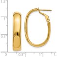 thumbnail image 4 of Designer 14K Yellow Gold 5.75Mm Oval Omega Back Hoop Earrings (Length=27) (Width=23.5) Made In Italy -Jewelry By Sweet Pea Creations, 4 of 4