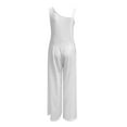 thumbnail image 6 of Baqcunre Jumpsuits for Women Women Rompers Sexy Metal Button Tank Top High Waist Wide Leg Jumpsuit Soild Color Jumpsuit Jumpsuits for Women Dressy One Piece Jumpsuits for Women, 6 of 6