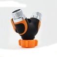 thumbnail image 2 of Two Way Garden Hose Splitter, Solid Double Y Shut Off Valve Offers Precise Control, Heavy Duty Zinc Alloy Construction Ensures Durability, Comfort Grip Use for Effortless Operation (3/4"), 2 of 5