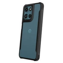 onn Dual-Layer Phone Case for Motorola moto g PLAY (2026) - Black/Clear