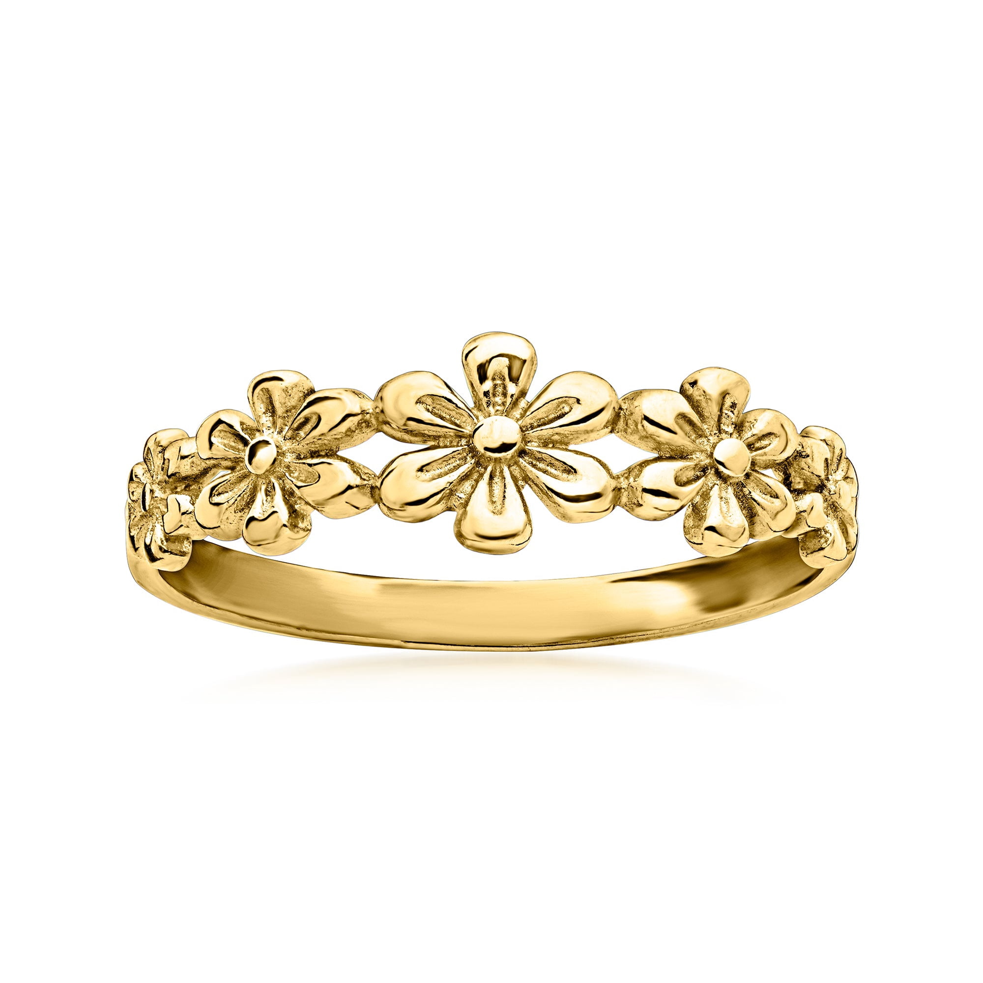 Ross-Simons 10kt Yellow Gold Multi-Flower Ring, Women's, Adult