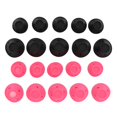 thumbnail image 1 of Lot de 20 bigoudis en forme de champignon en silicone souple, différentes tailles, pour femmes, rose et noir, 1 of 4