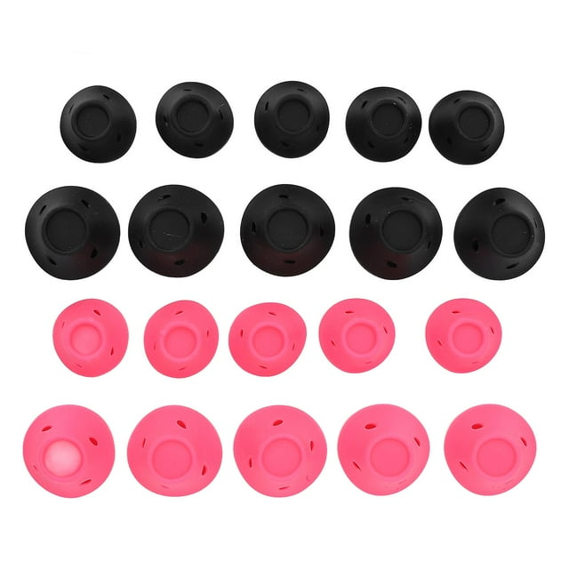Lot de 20 bigoudis en forme de champignon en silicone souple, différentes tailles, pour femmes, rose et noir