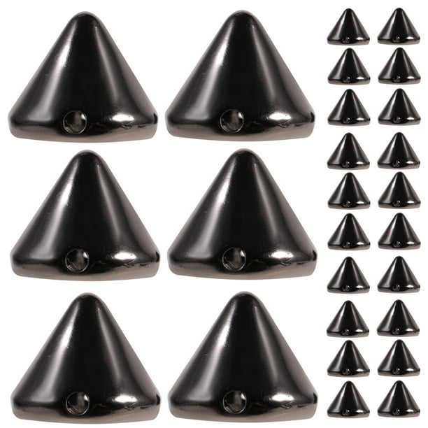 100pcs Bullet Cone Spike Acrílico Bead Punk Rivet Pulsera Espaciador Beads Jewelry Accessary (Negro)