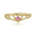 thumbnail image 2 of AVORA 10K Yellow Gold October Birthstone- Pink Sapphire Ring, Size 5  - Size 5, 2 of 5