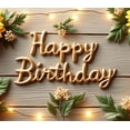 thumbnail image 4 of Wooden Floral Birthday Banner Sunflower Happy Birthday Decoration for Party Celebration Event, 4 of 8
