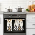 thumbnail image 4 of Yayeee 100% Cotton Hand Towels for Bathroom 16" x 28" Soft Absorbent Kitchen Towel, White and Black, 4 of 7