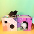 thumbnail image 2 of Pet Cat Bed House Cat Scratch Board Scratch-resistant Wear-resistant Multi-functional Double Layer Corrugated Paper Cat Condo, 2 of 6