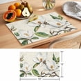 thumbnail image 6 of Magnolia Flower Placemats Set of 12, Green Leaf Non-Slip Place Mats Washable Table Mats for Kitchen Dining Table Decorations Indoor/Outdoor, 6 of 9