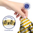 thumbnail image 5 of Grunge Office Chair Slipcover, Retro Striped Background Pineapple Vintage Hippie Graphic, Protective Stretch Decorative Fabric Cover, Standard Size, Black and Earth Yellow, by Ambesonne, 5 of 5