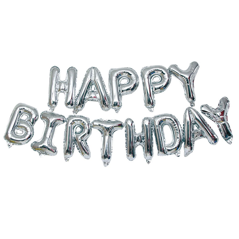 13pcs Happy Birthday Aluminum Foil Balloons Letter Balloons Party  Decoration - Walmart.com
