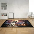 thumbnail image 2 of Spooky Halloween Night Witch Pug Glowing Pumpkins Indoor Rug Dog Lover Gifts Carpet Living Bed Room Sofa Home Decor - 12015, 2 of 5