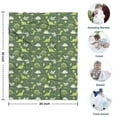 thumbnail image 4 of DarkGreen Cartoon Dinosaurs Plants Pattern Blanket,Comfortable Soft Flannel Throw Blanket,All Season,Warm Lightweight Blankets for Sofa Bed Couch Living Room Chair,30"x40", 4 of 4