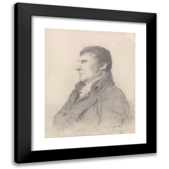 George Dance 12x14 Black Modern Framed Museum Art Print Titled - Portrait of a Man (1805)