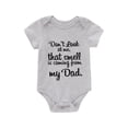 thumbnail image 3 of Newborn Infant Short Sleeve Cotton Romper "DON'T LOOK AT ME" Graphic Crew Neck Bodysuit Onesies For Baby Girls And Boys Toddler Summer Clothes, 3 of 5