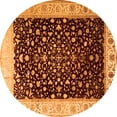 thumbnail image 1 of Ahgly Company Indoor Round Oriental Orange Traditional Area Rugs, 3' Round, 1 of 1