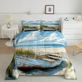 thumbnail image 2 of Erosebridal Beach Theme Comforter Sets King Size, Coastal Lodge Cabin Comforters & Duvets, Reversible 3 Pieces, 2 of 7